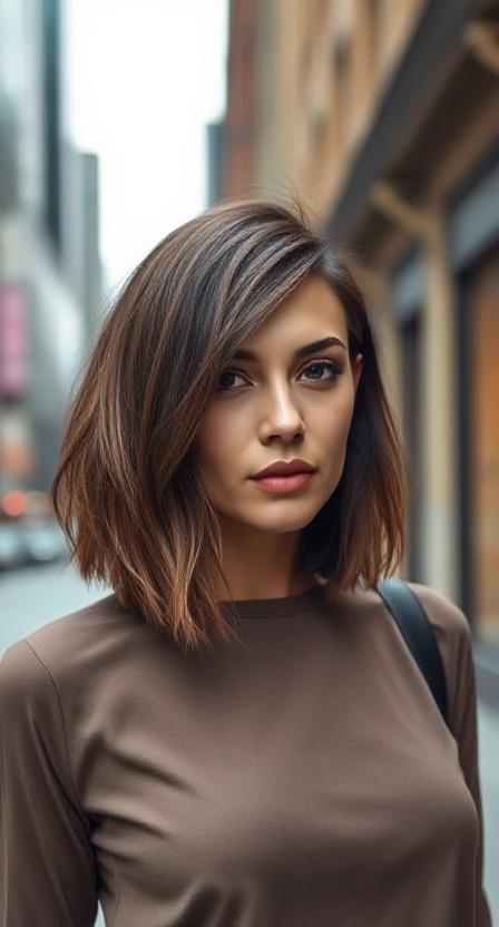 Asymmetrical Lob (Long Bob)