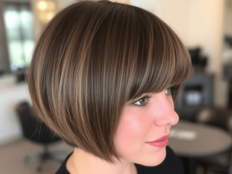 Blunt Cut with Bangs