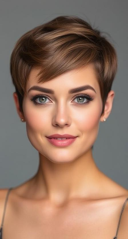 Pixie Cut with Side Bangs