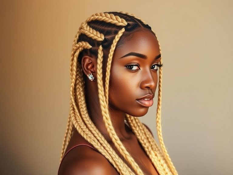 Elegant Blonde Braided Hairstyles for Black Women