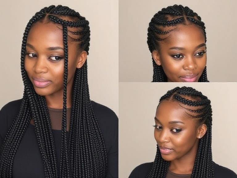 One Layer Cornrow Hairstyles for Black Women